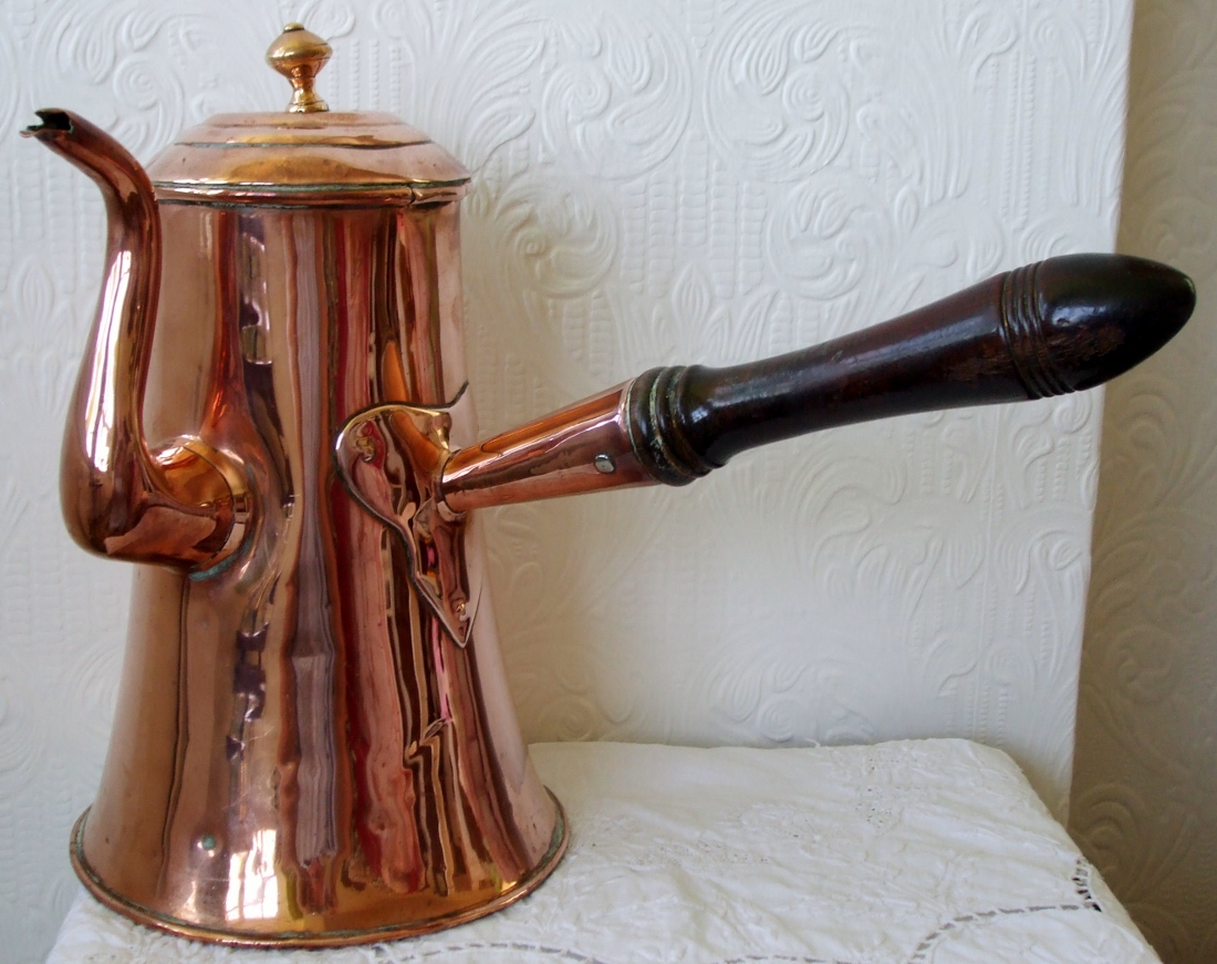 Antique English Georgian Copper Coffee Pot (1 of 1)