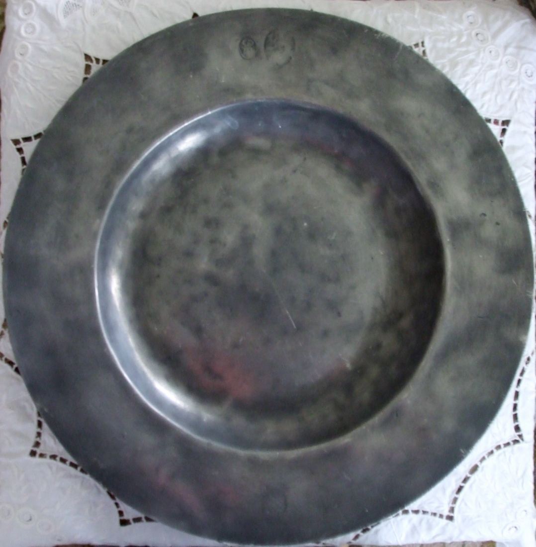 Antique English Stuart Pewter Dish (1 of 1)