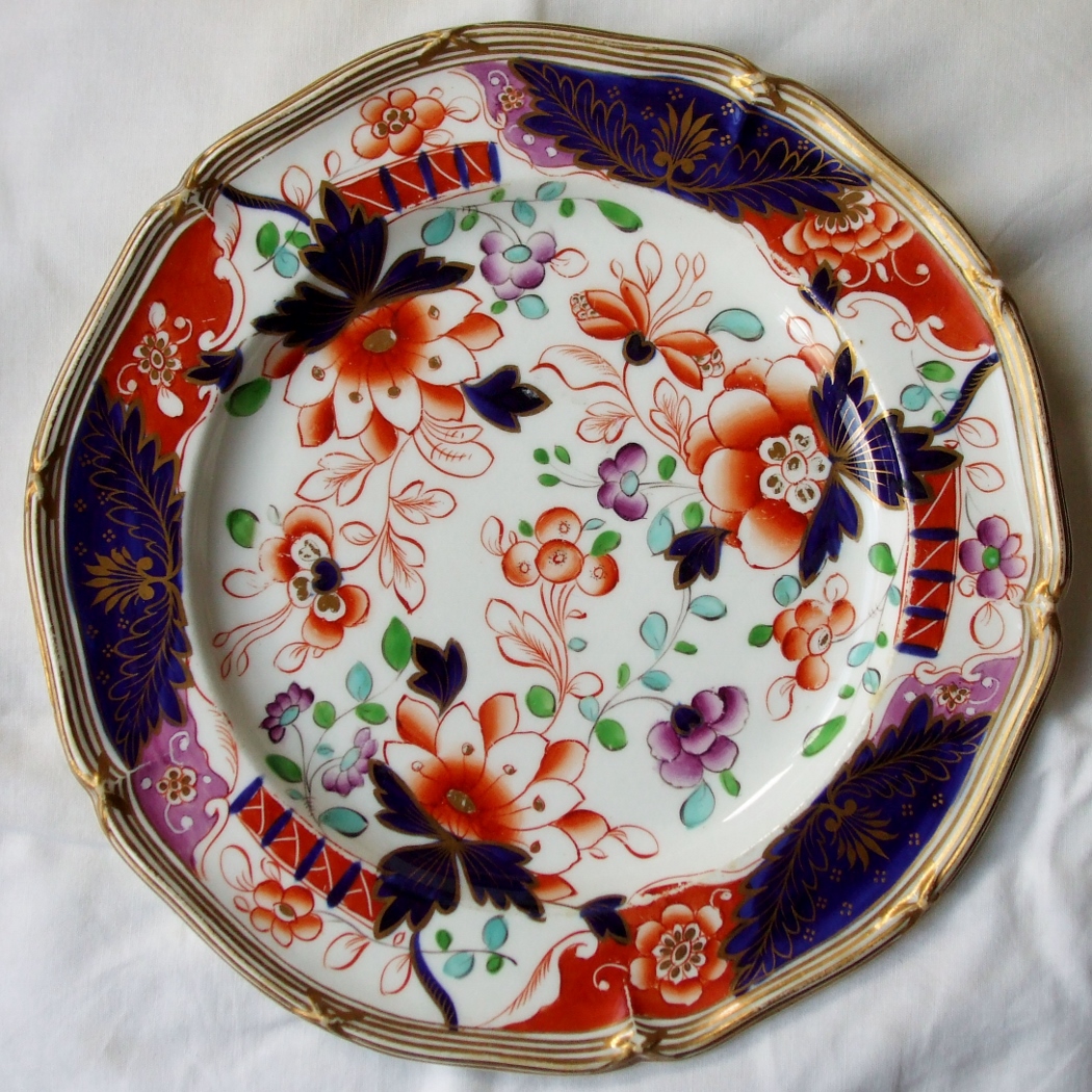 Antique English Georgian "Imari" Pattern Ironstone Cabinet Plate ~ John Davenport of Longport (1 of 1)