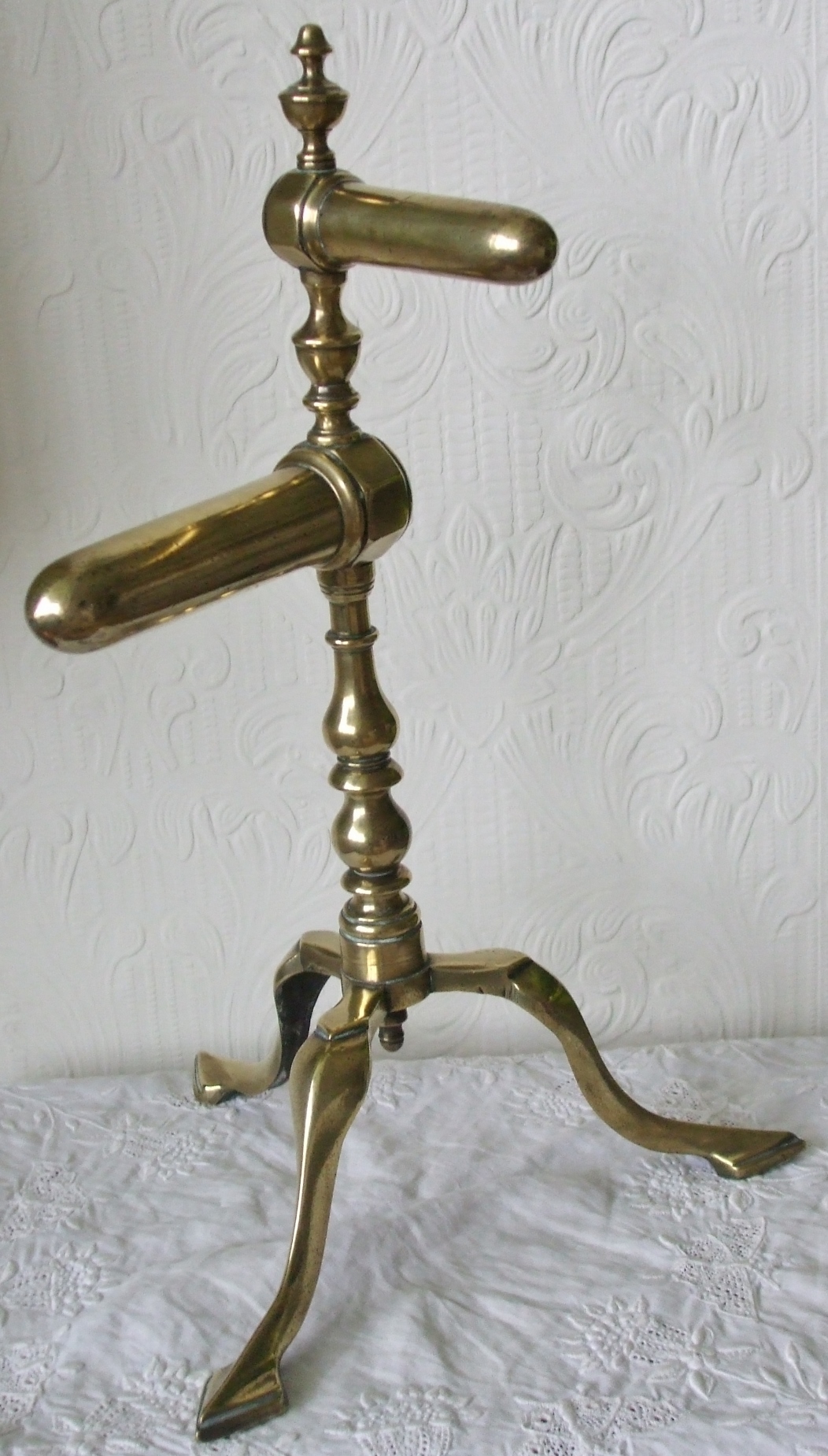 Antique English Georgian Brass Double Goffering Iron (1 of 1)