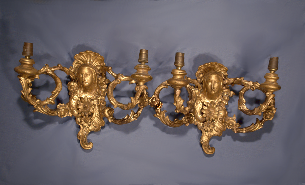 Pair of Gilt Wall Lights (c.1850) (1 of 1)