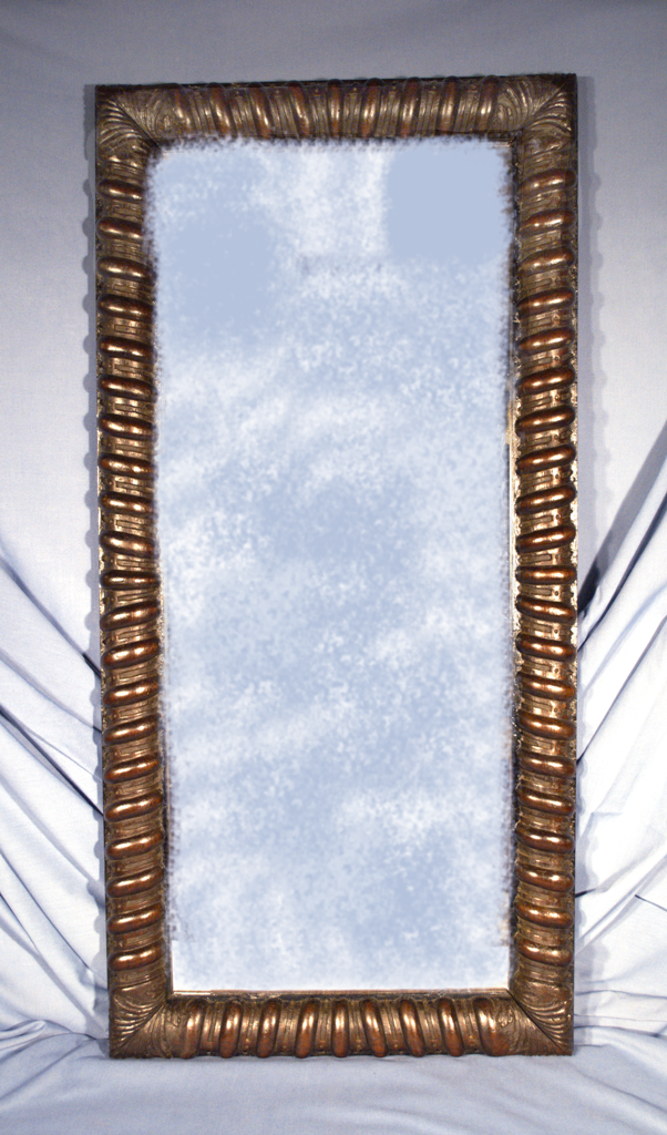 A Walnut Framed Wall Mirror (1 of 1)