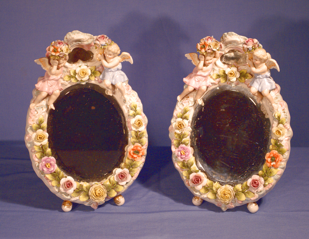 A pair of Sitzendorf Mirrors (1 of 3)