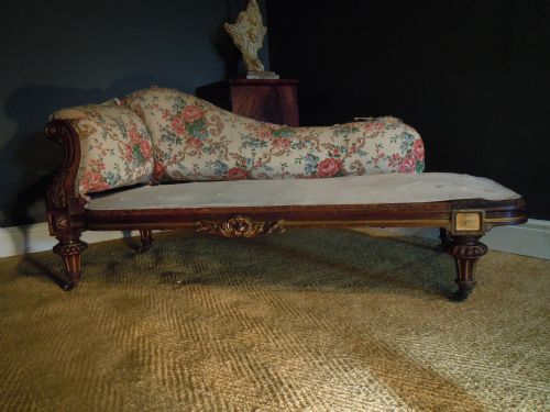 19th Century Walnut Chaise Lounge (1 of 1) 19th Century Walnut Chaise Lounge (1 of 1)