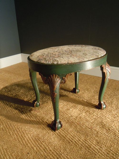 A 1920's Georgian Style Oval Footstool (1 of 1) A 1920's Georgian Style Oval Footstool (1 of 1)