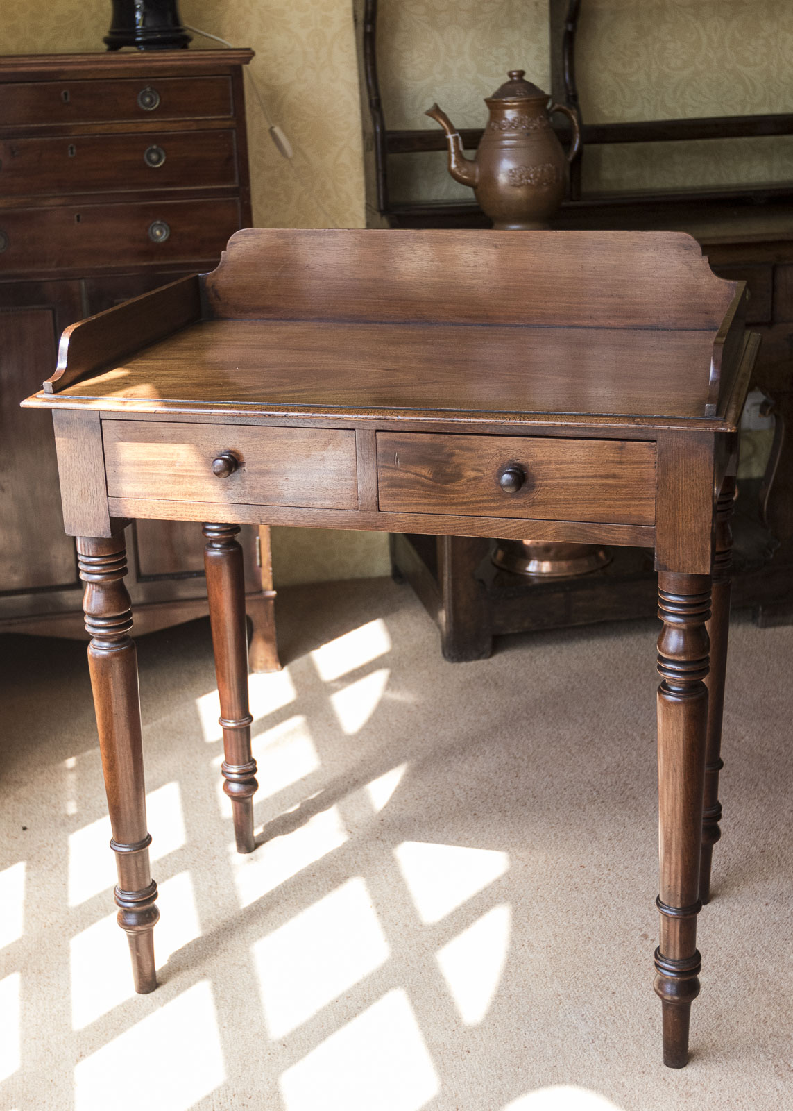 Mahogany 2 Drawer Side Table c.1850 (1 of 5) Mahogany 2 Drawer Side Table c.1850 (1 of 5)