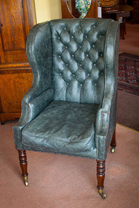 George IV Mahogany Framed Wing Chair c.1830 (1 of 1)