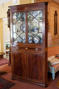 Mahogany Sheraton period, Inlaid Corner Cupboard c.1790 (1 of 1)
