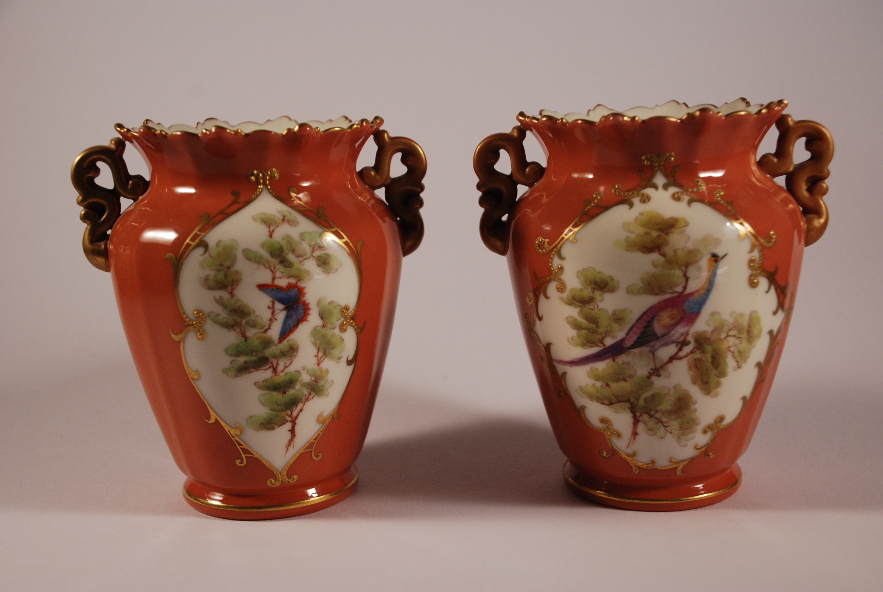 Pair Locke  (Worcester)  Vases (1 of 1)