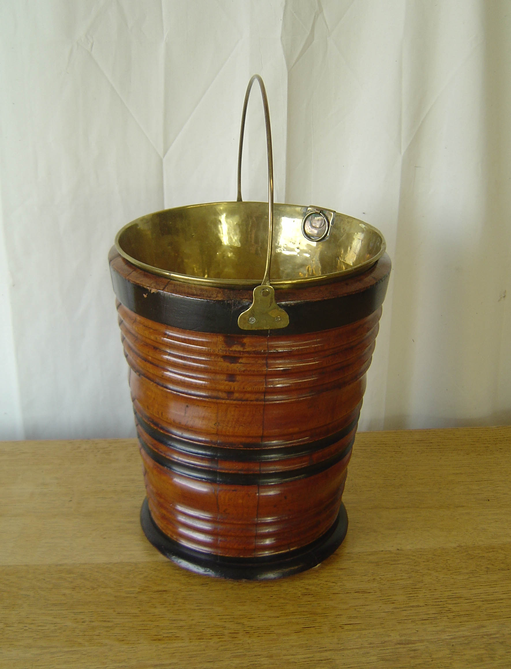 Dutch 19th Century Banded Mahogany Bucket (1 of 1)