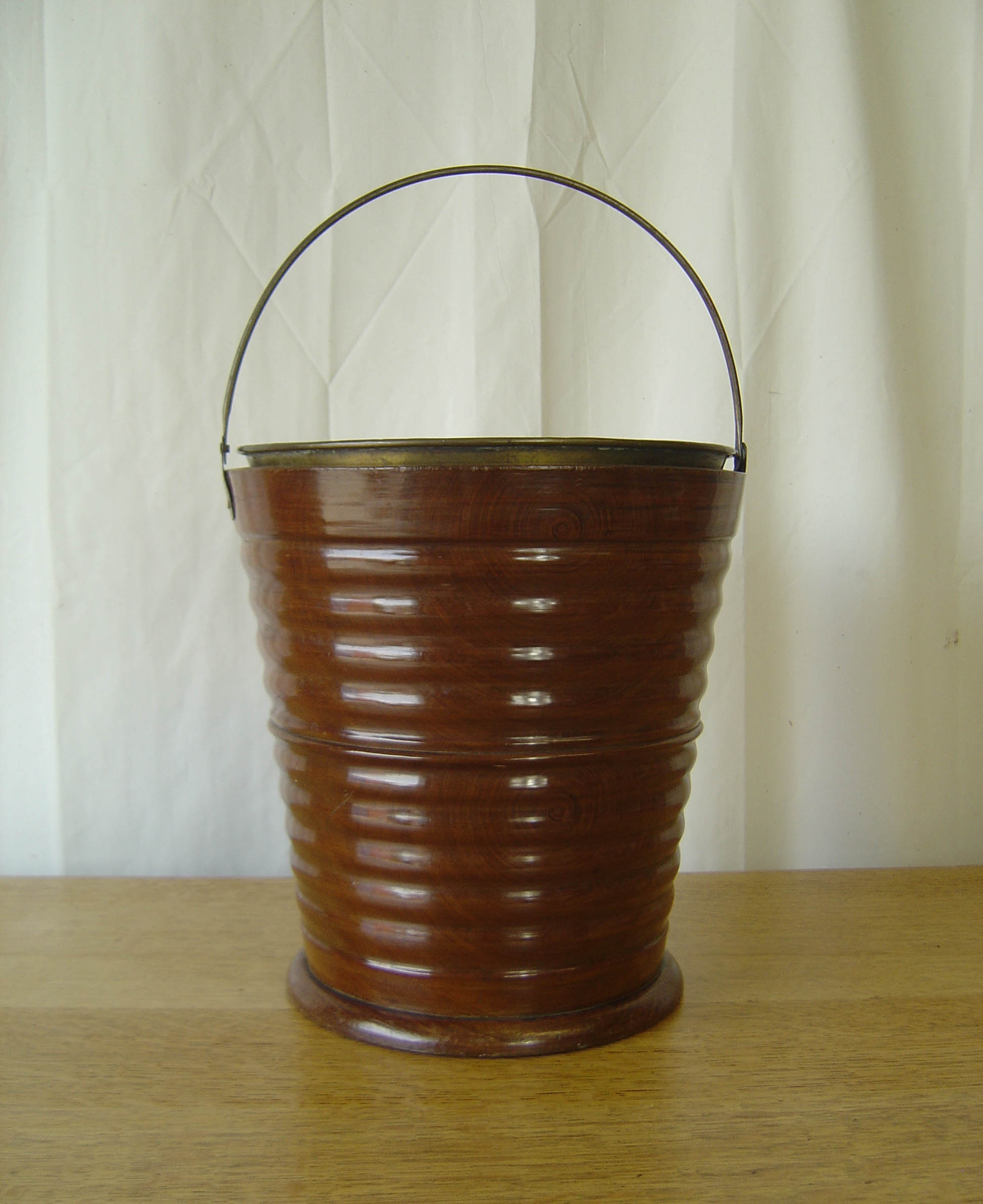 Dutch 19th Century Ribbed Fruitwood Bucket (1 of 1)