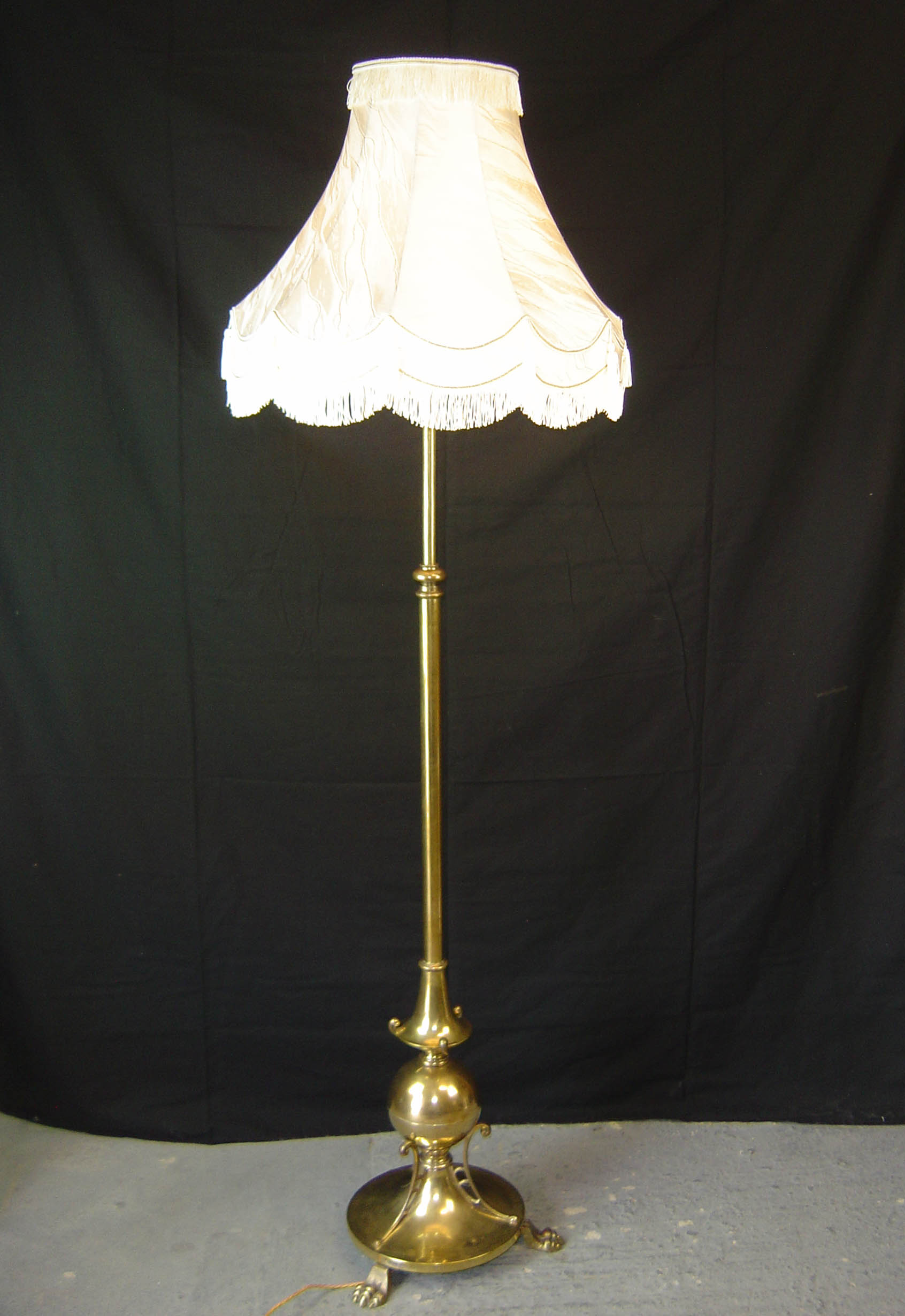 Edwardian Telescopic Brass Floor Lamp c.1910 (1 of 1)