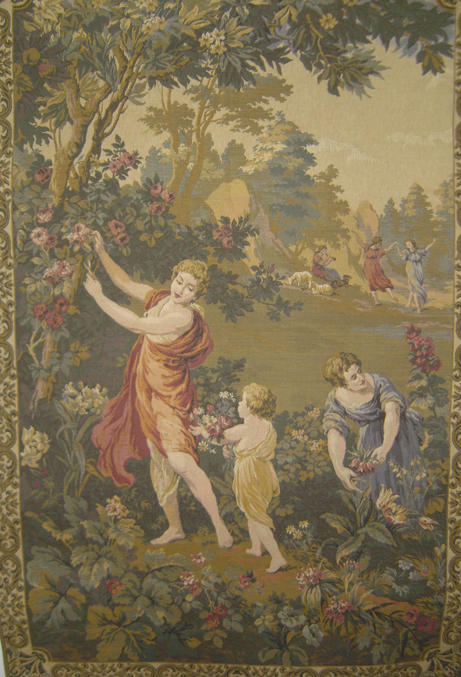French Wall Hanging Tapestry c.1920 (1 of 1)