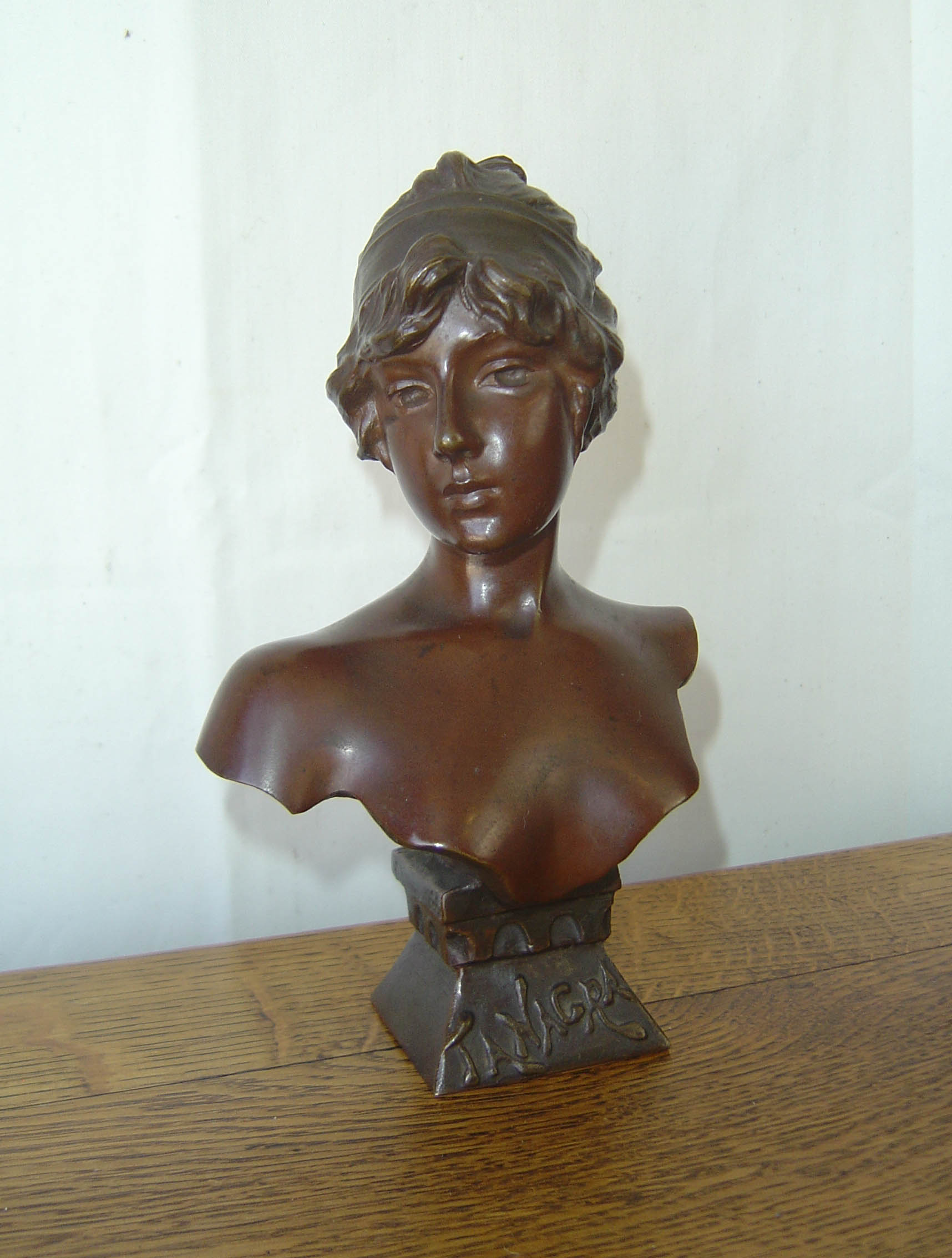 Bronze Bust by Emmanuel Villanis c.1900 (1 of 1)