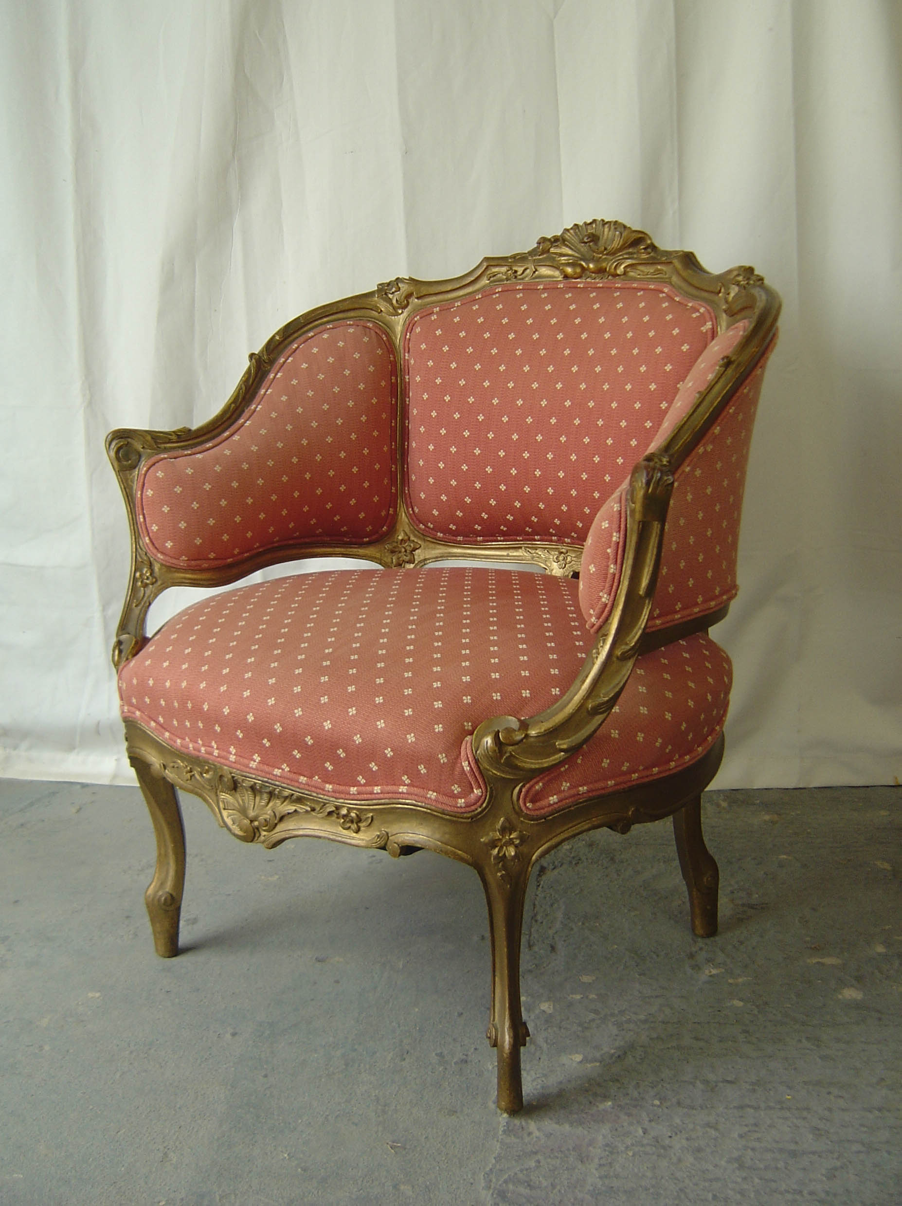 French Louis XV Style Fauteuil Armchair (1 of 1)
