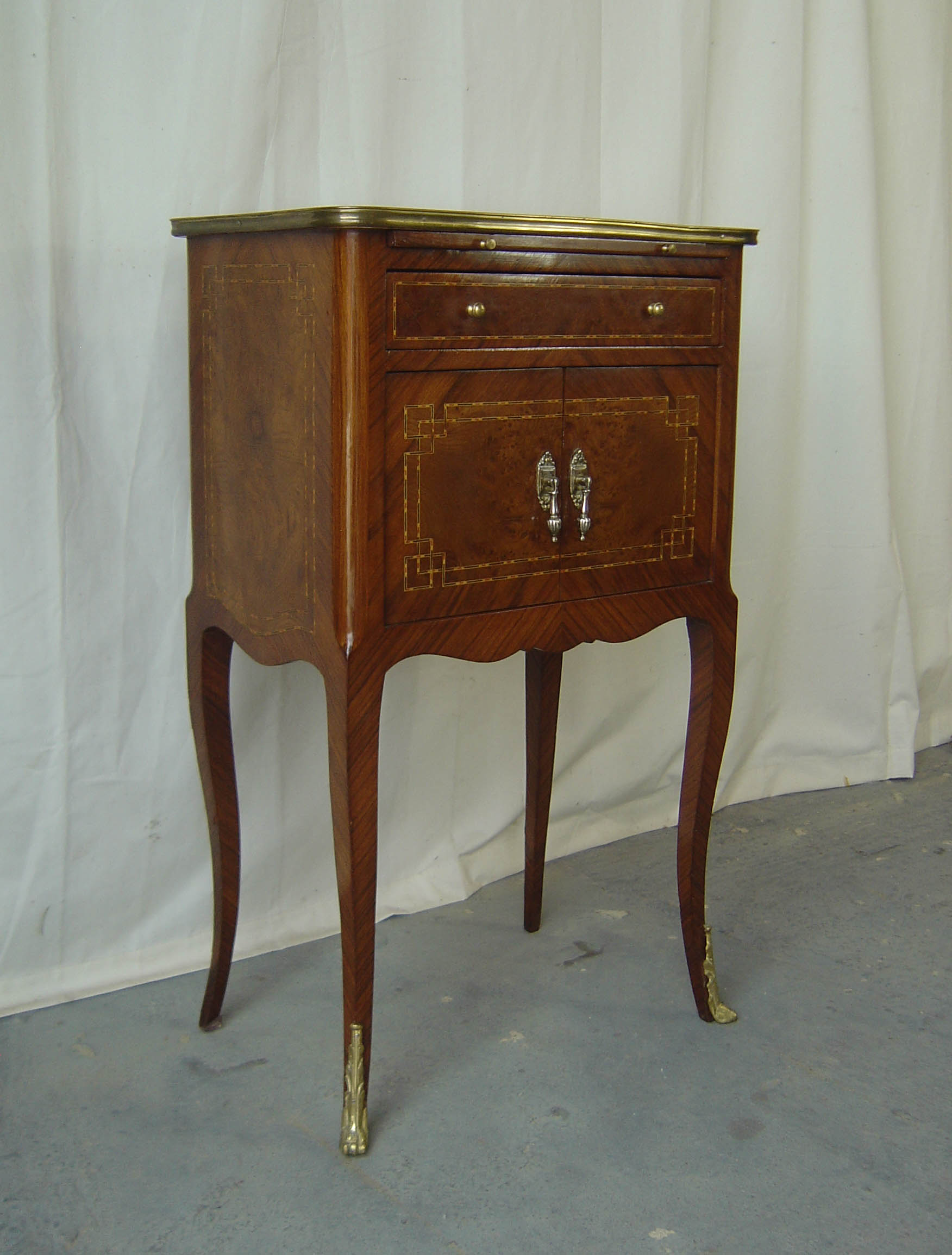 French Mahogany Cabinet with Inlaid Decoration c.1920 (1 of 1)