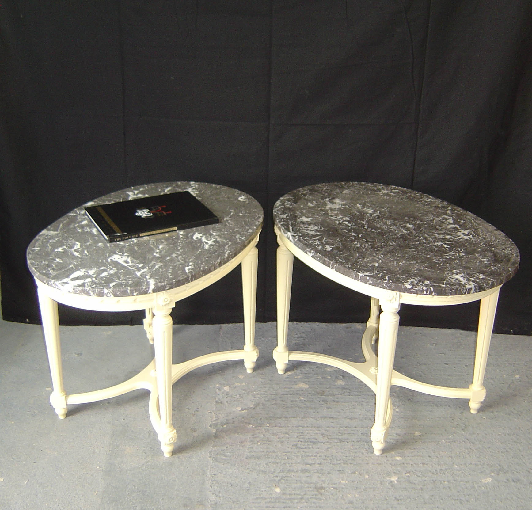 A Pair of Marble Top Occasional Tables c.1920 (1 of 1)