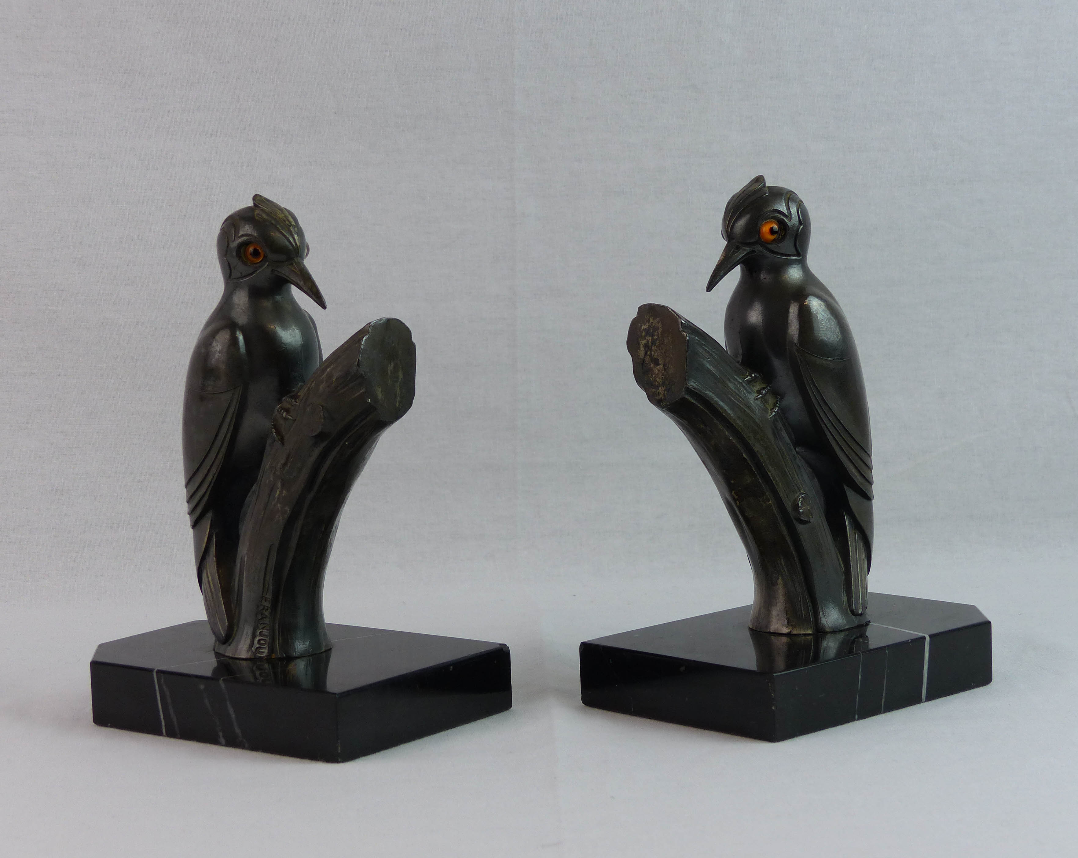 Art Deco Stylised Woodpecker Bookends (1 of 8) Art Deco Stylised Woodpecker Bookends (1 of 8)