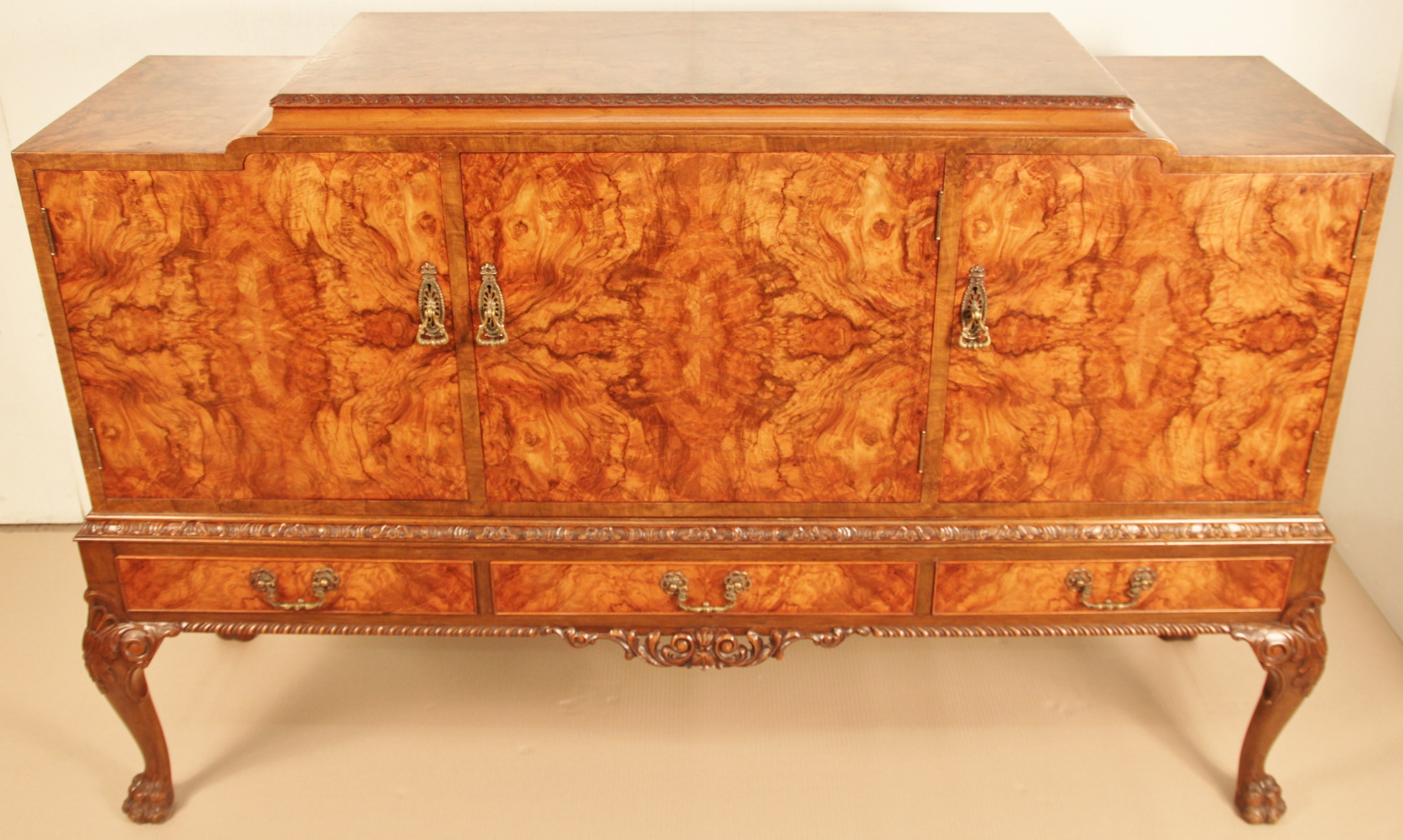 Superb Burr Walnut Sideboard c.1905 (1 of 1)