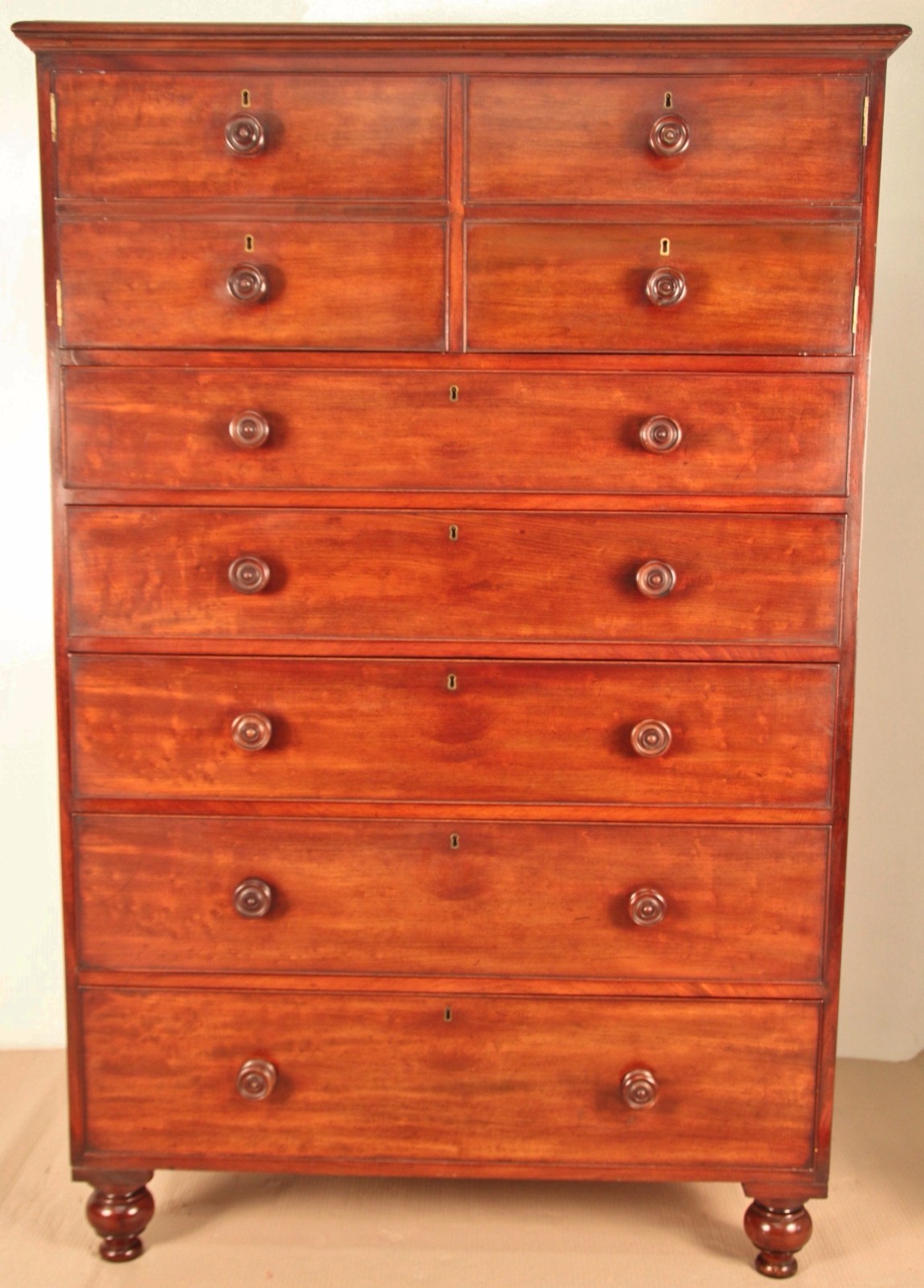 William IV Tall Mahogany Chest of Drawers c.1830 (1 of 1) William IV Tall Mahogany Chest of Drawers c.1830 (1 of 1)