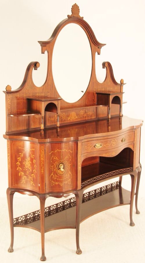 Quality Inlaid Parlour Cabinet c.1900 (1 of 1)