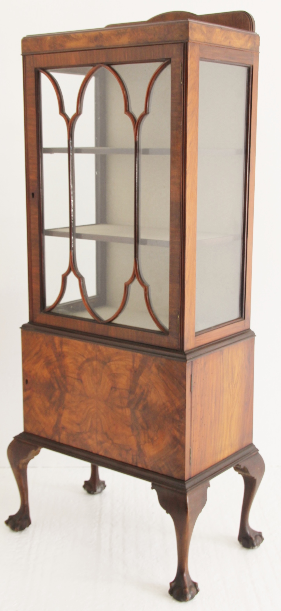 Art Deco Walnut Display Cabinet c.1920 (1 of 1)