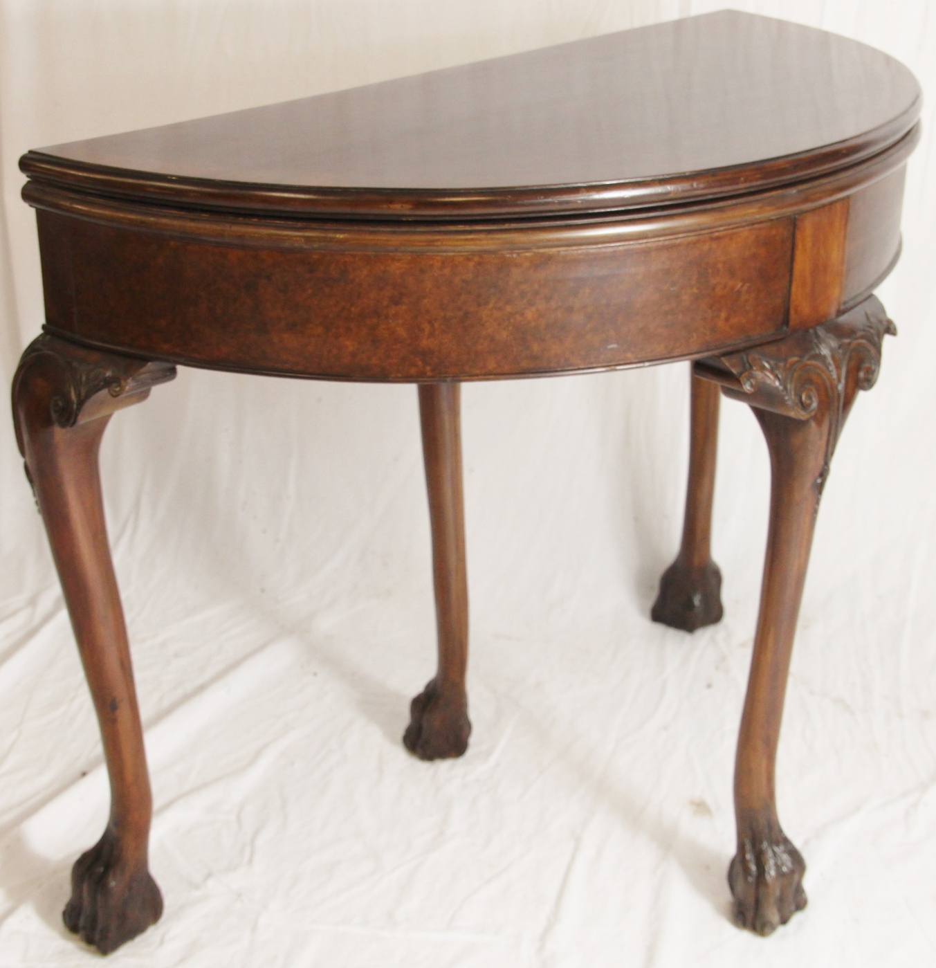 Burr Walnut Card Table c.1900 (1 of 1)