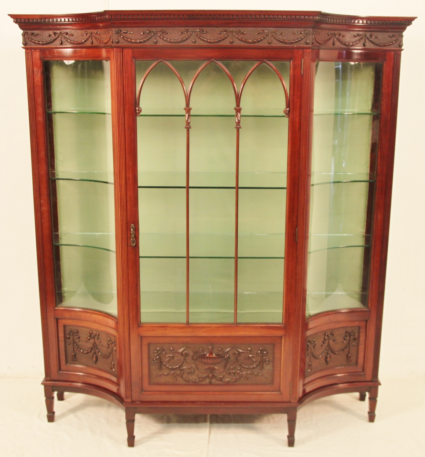 Adams Style Mahogany Display Cabinet c.1890 (1 of 1)