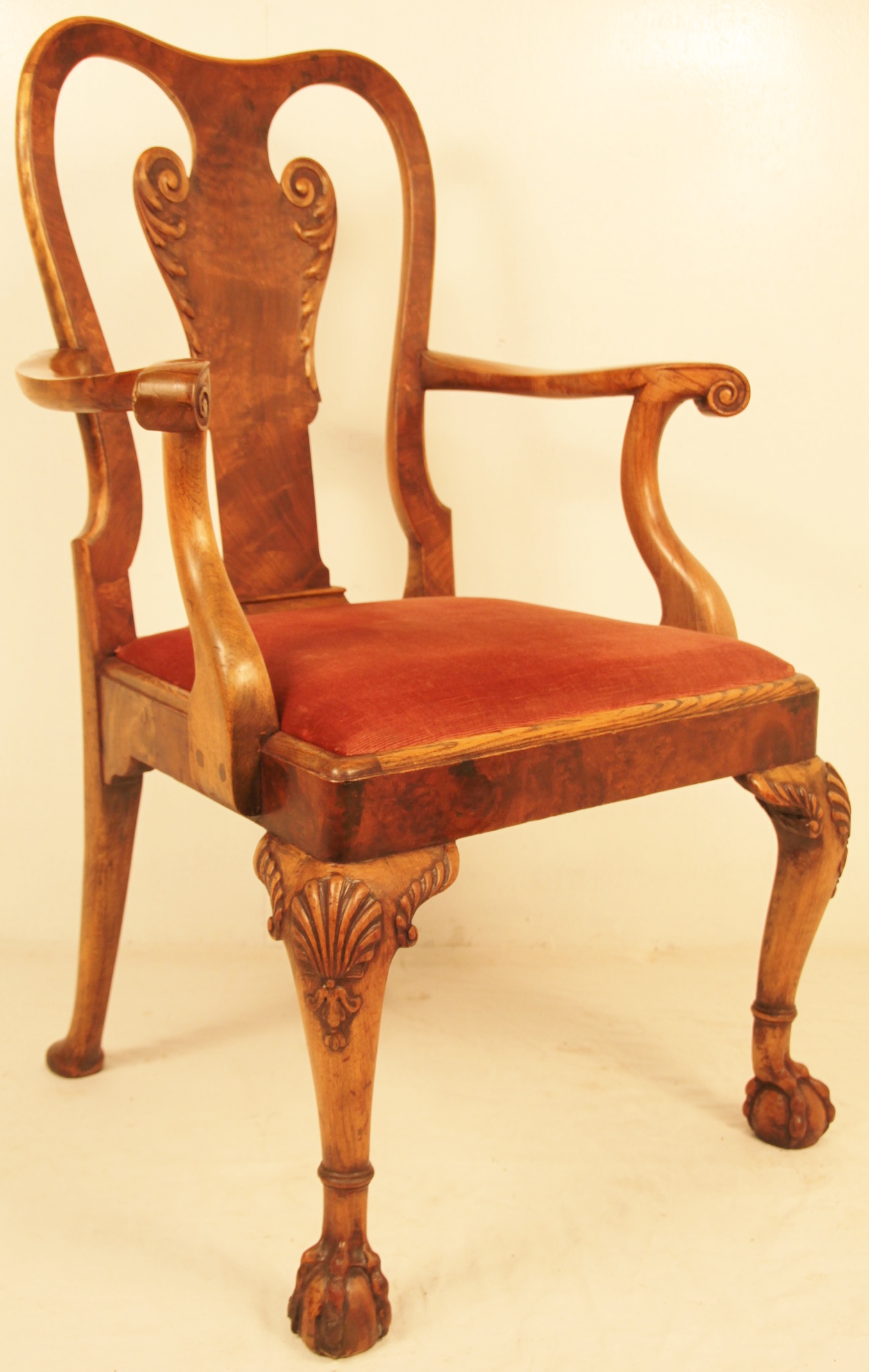 Queen Anne Walnut Armchair c.1900 (1 of 1)