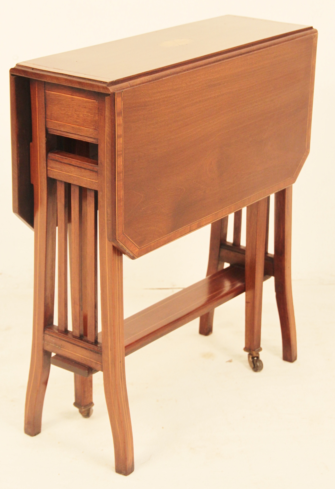 Inlaid Mahogany Sutherland Table c.1900 (1 of 1) Inlaid Mahogany Sutherland Table c.1900 (1 of 1)