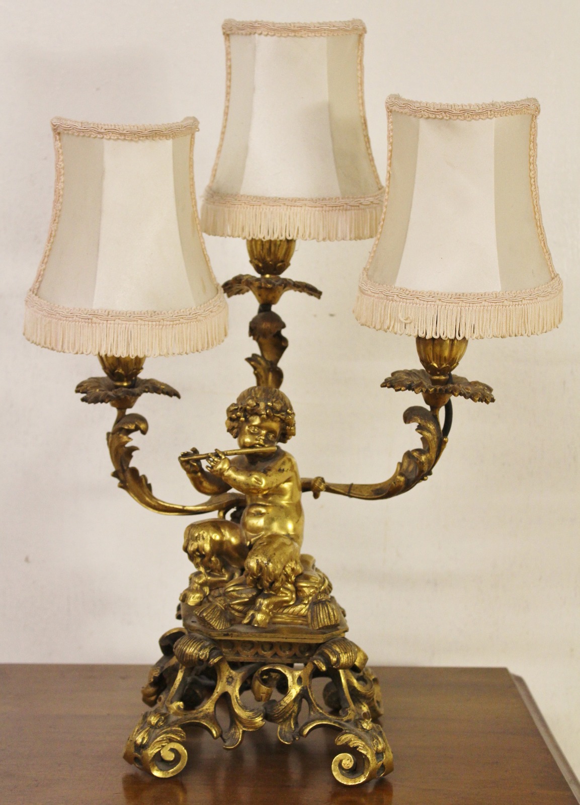 Excellent Gilt Bronze Table Lamp c.1870 (1 of 9)