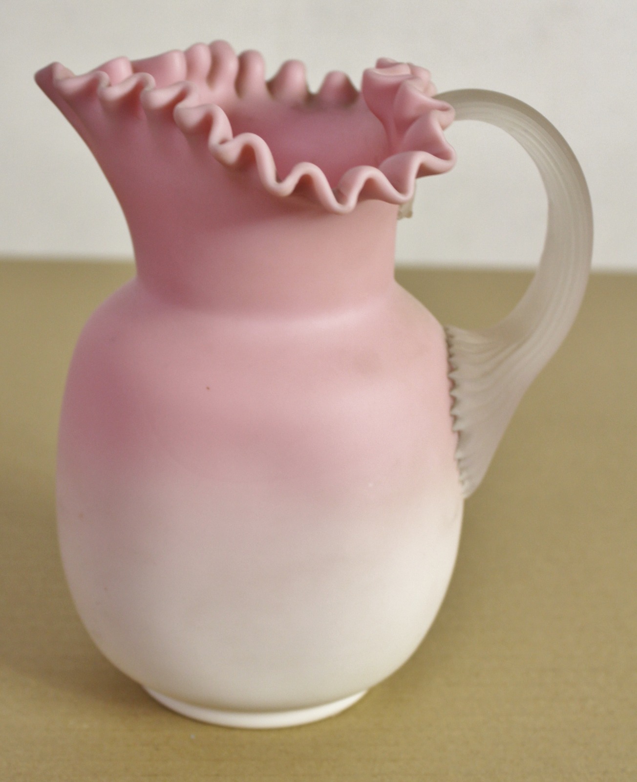Pink Burmese Glass Jug c.1870 (1 of 7)