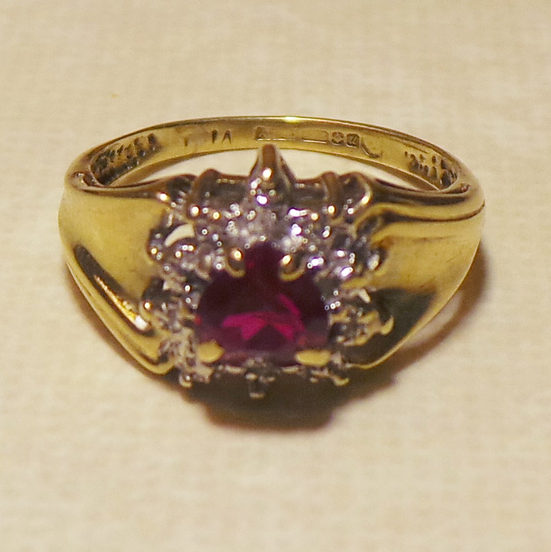"Love Heart" Gold, Ruby and Diamond Ring (1 of 7)