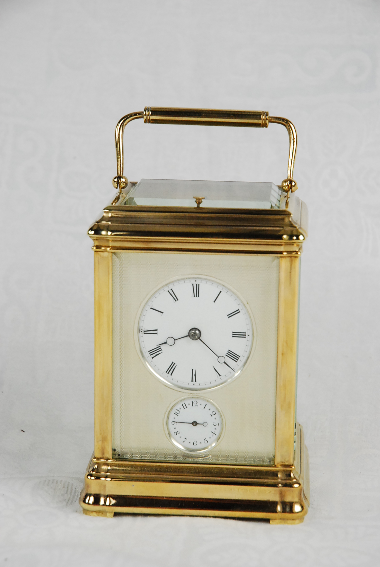 Silver Dial Gorge Case Repeat Alarm Carriage Clock (1 of 1)