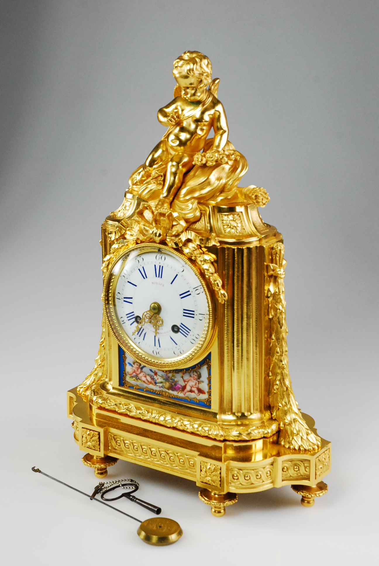 Large Antique French Ormolu Sevres Porcelain Panel Mantel Clock Moyaux A Paris (1 of 1) Large Antique French Ormolu Sevres Porcelain Panel Mantel Clock Moyaux A Paris (1 of 1)