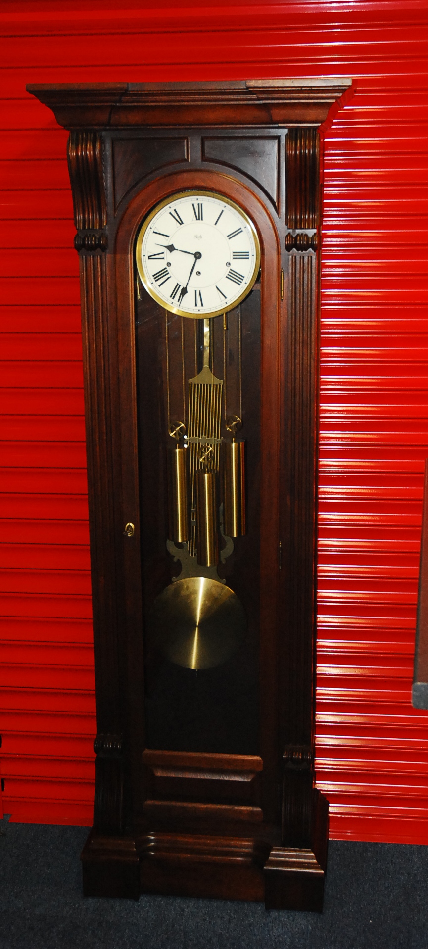 Sligh Westminster Chime Mahogany Regulator Grandfather Clock (1 of 1) Sligh Westminster Chime Mahogany Regulator Grandfather Clock (1 of 1)