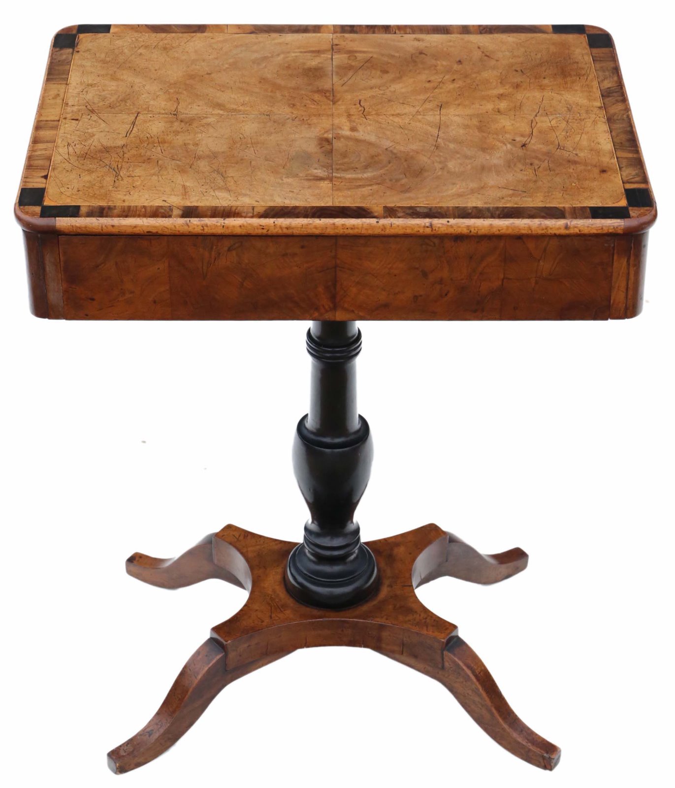 19th Century Crossbanded Walnut Tea Supper Table Side Occasional (1 of 10)
