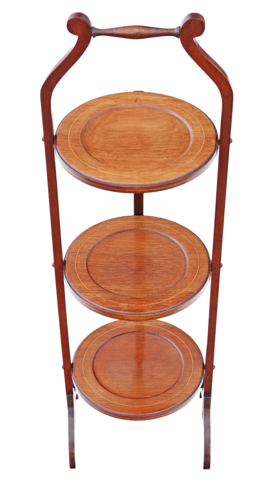 Edwardian Folding Inlaid Mahogany Folding Cake Stand (1 of 8) Edwardian Folding Inlaid Mahogany Folding Cake Stand (1 of 8)