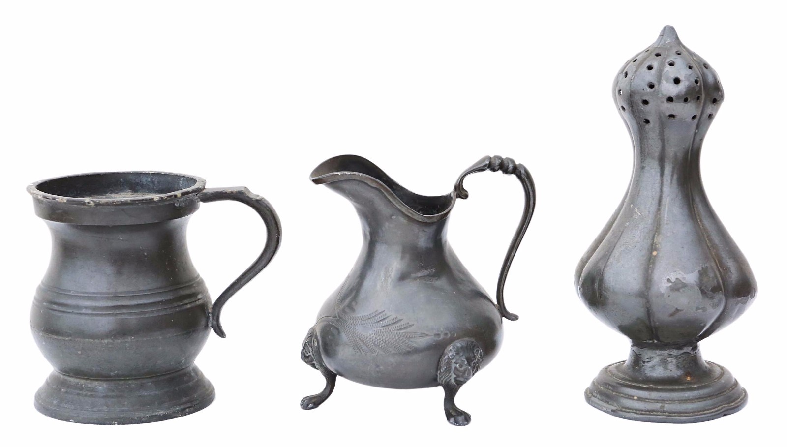 19th Century Pewter Salt Cellar / Milk Jug / Jug (1 of 8) 19th Century Pewter Salt Cellar / Milk Jug / Jug (1 of 8)