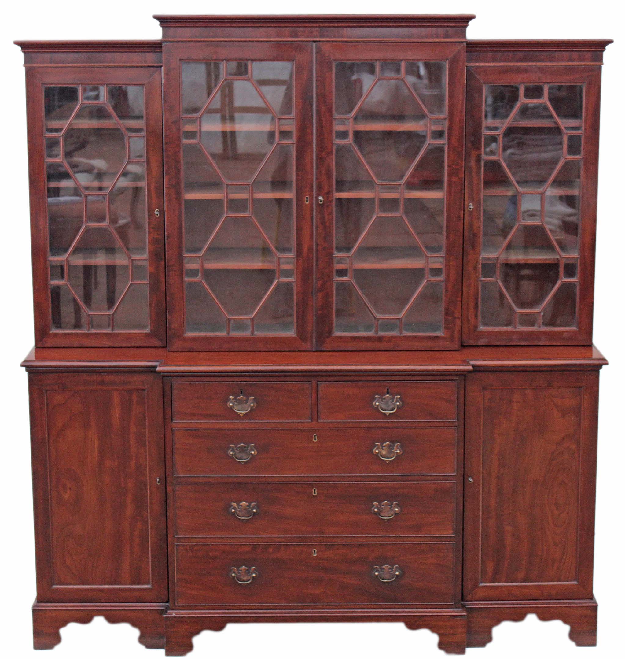 Antique large Georgian and later Breakfront Glazed Display Cabinet Bookcase (1 of 1) Antique large Georgian and later Breakfront Glazed Display Cabinet Bookcase (1 of 1)