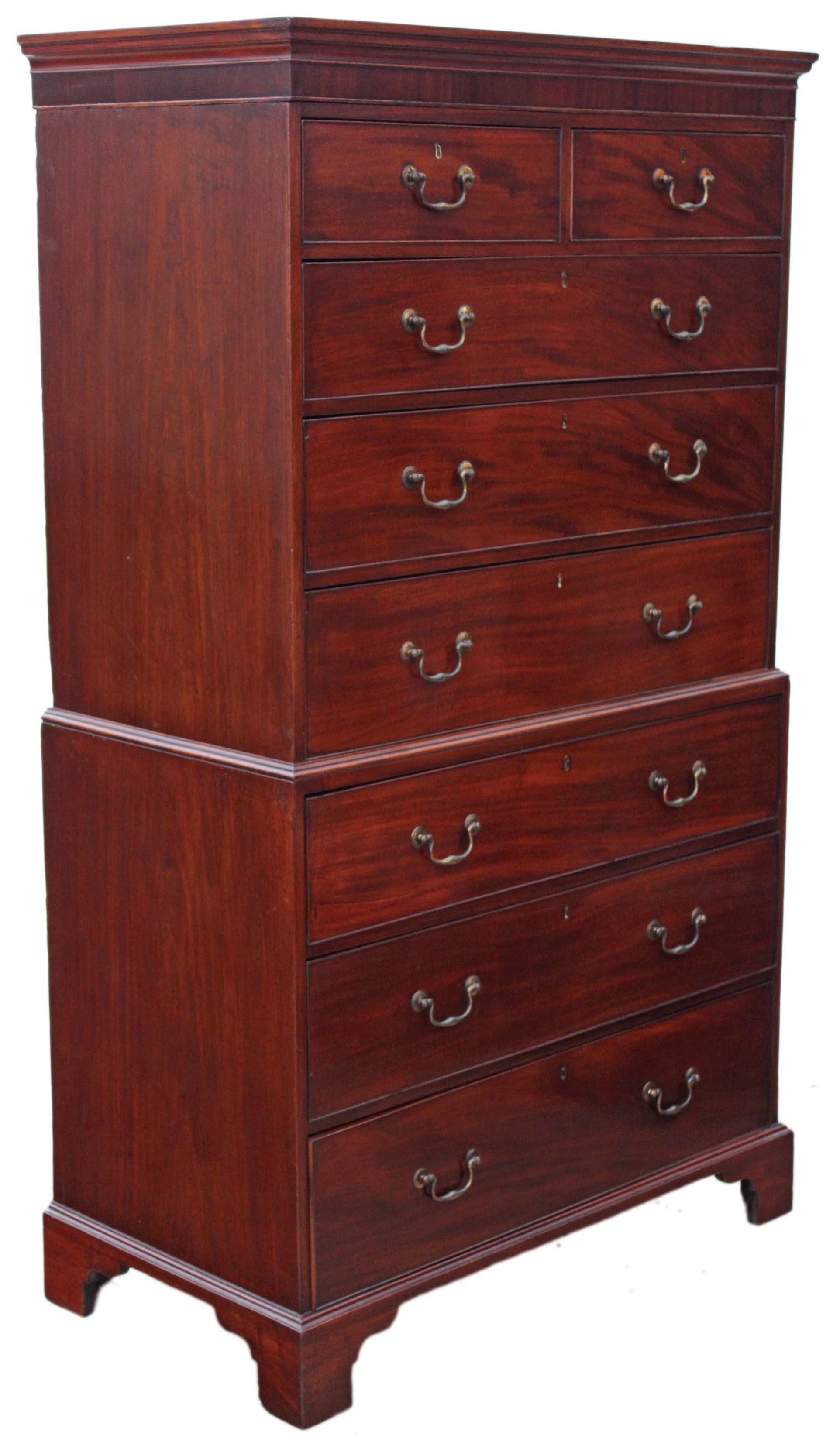 Antique large Georgian Mahogany Tallboy / Chest on Chest of Drawers c.1800 (1 of 1) Antique large Georgian Mahogany Tallboy / Chest on Chest of Drawers c.1800 (1 of 1)