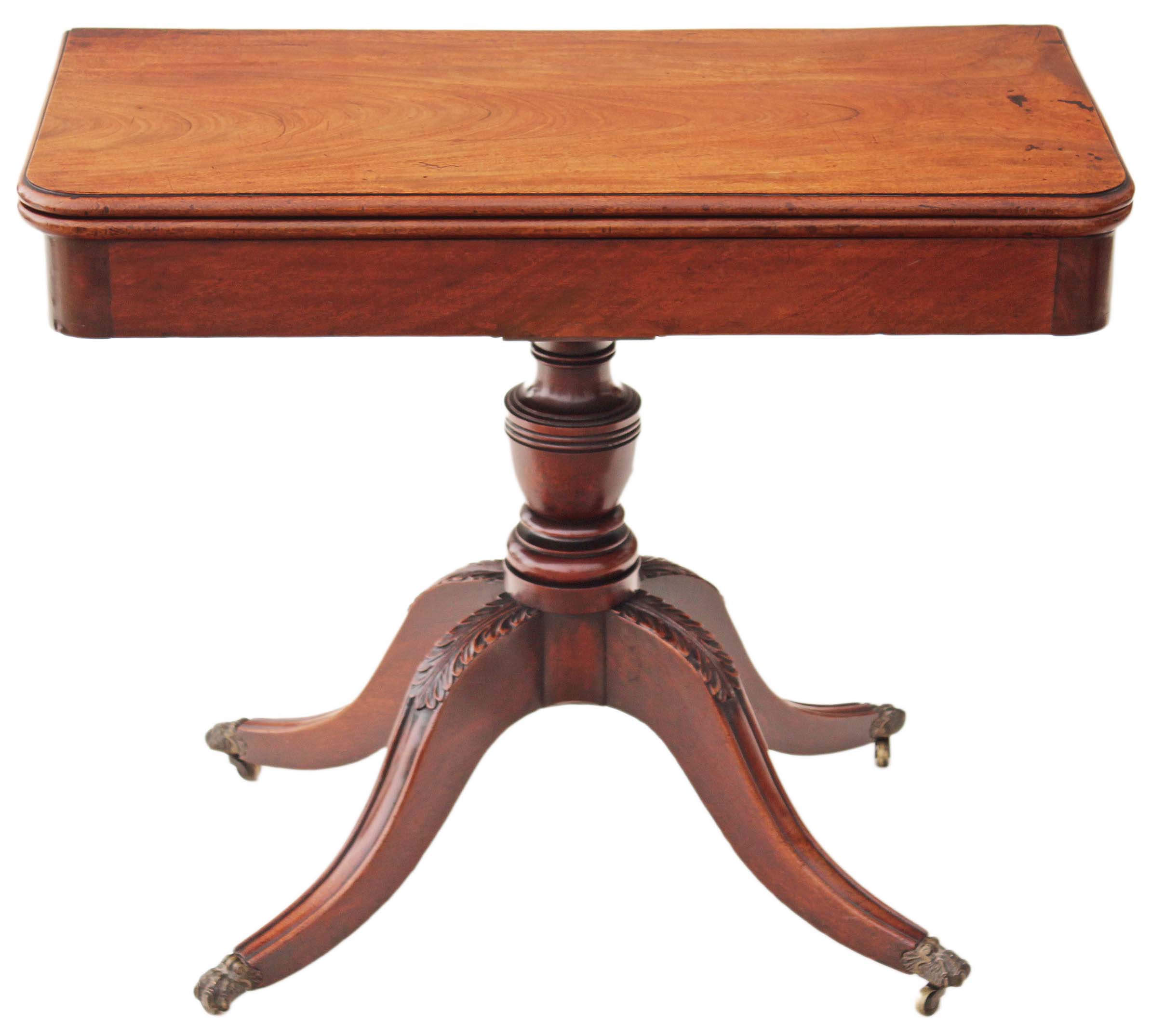 Antique Regency Mahogany 19th Century Folding Card Tea Console Table (1 of 1) Antique Regency Mahogany 19th Century Folding Card Tea Console Table (1 of 1)
