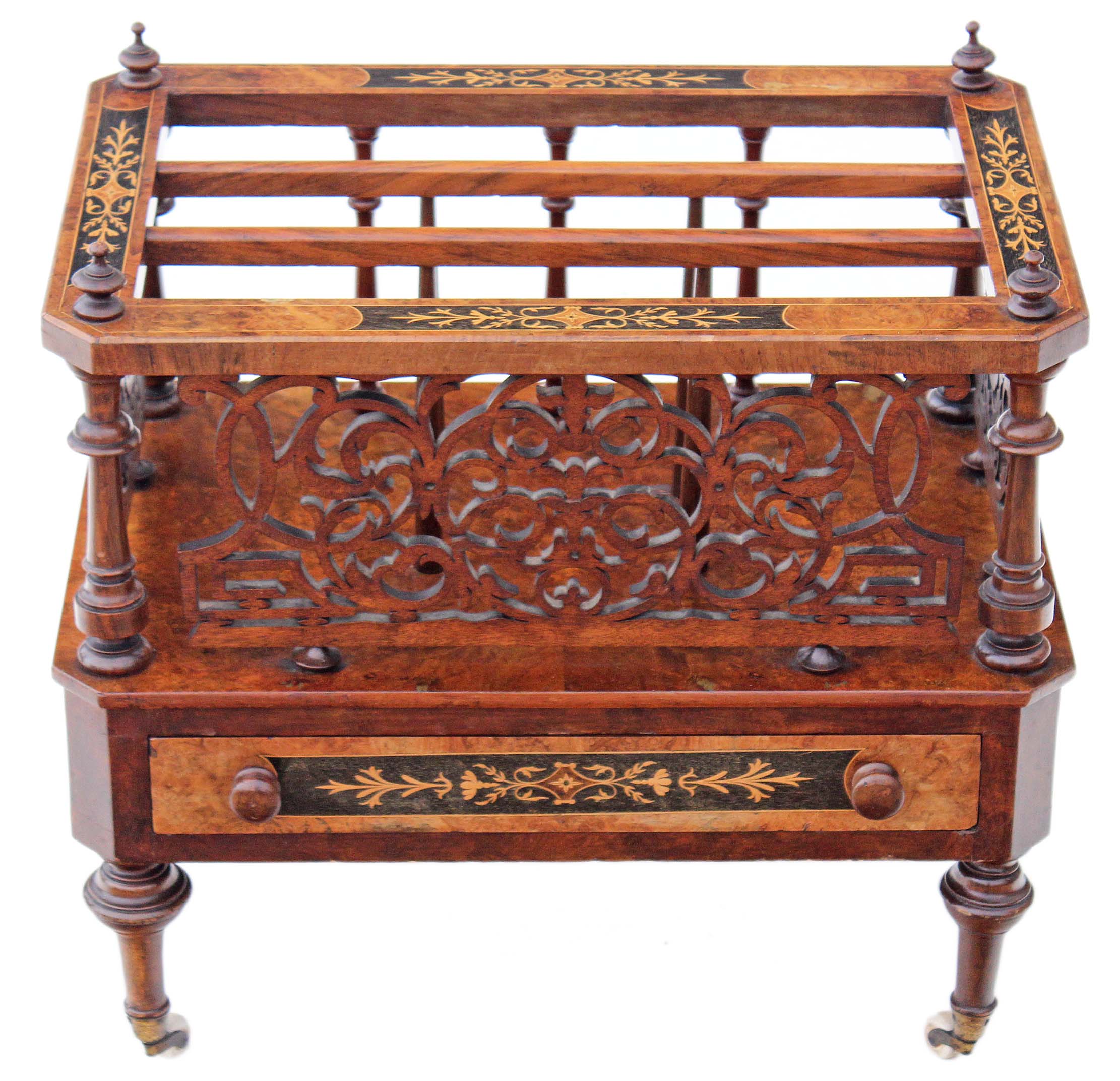 Antique Victorian Aesthetic Walnut Canterbury Magazine Rack (1 of 1) Antique Victorian Aesthetic Walnut Canterbury Magazine Rack (1 of 1)