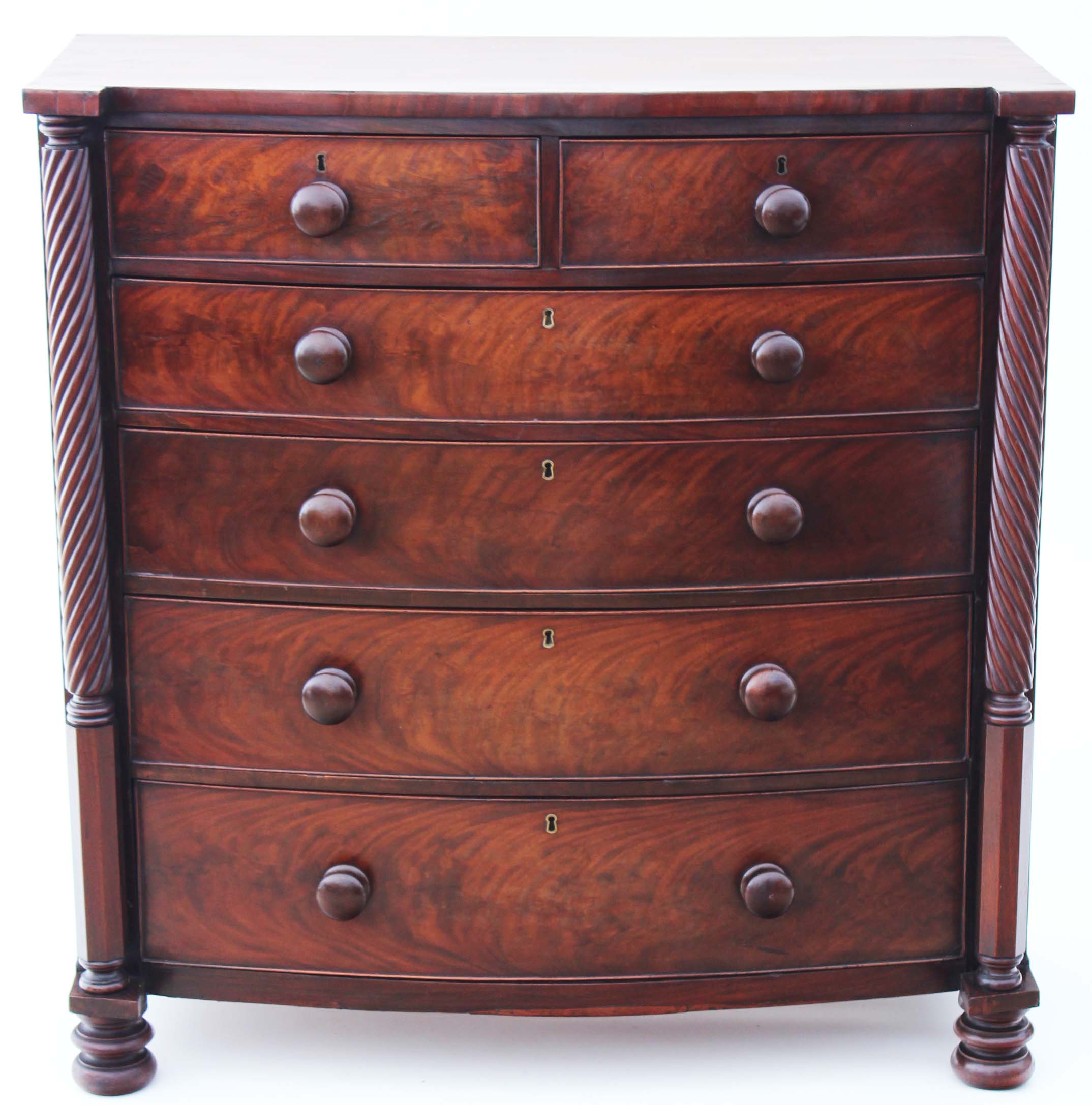Antique Large Georgian Regency 19th Century Mahogany Bow Front Chest of Drawers Trafalgar (1 of 1) Antique Large Georgian Regency 19th Century Mahogany Bow Front Chest of Drawers Trafalgar (1 of 1)