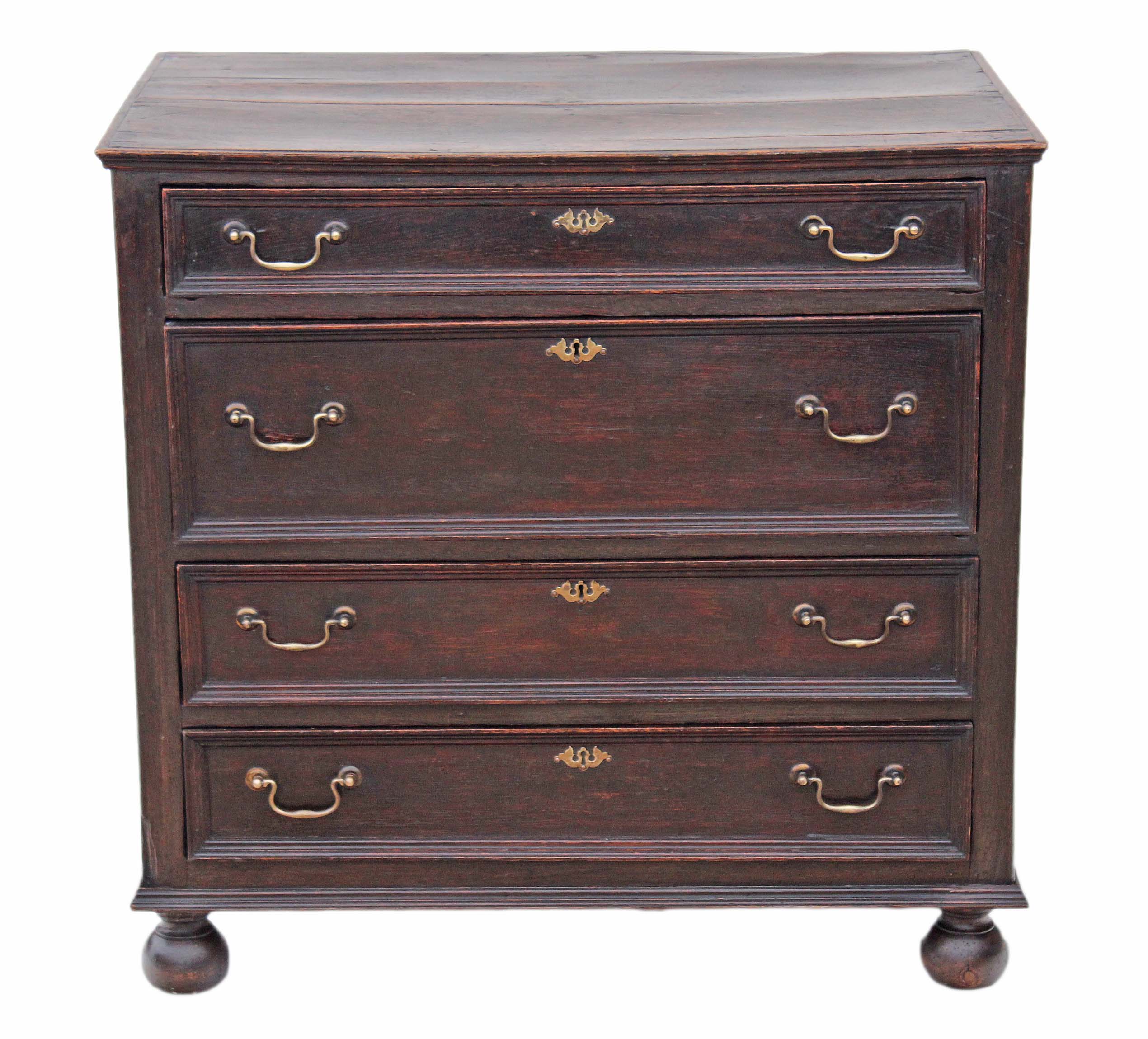 Antique Heavy Georgian Oak Chest of Drawers 18th Century (1 of 1) Antique Heavy Georgian Oak Chest of Drawers 18th Century (1 of 1)