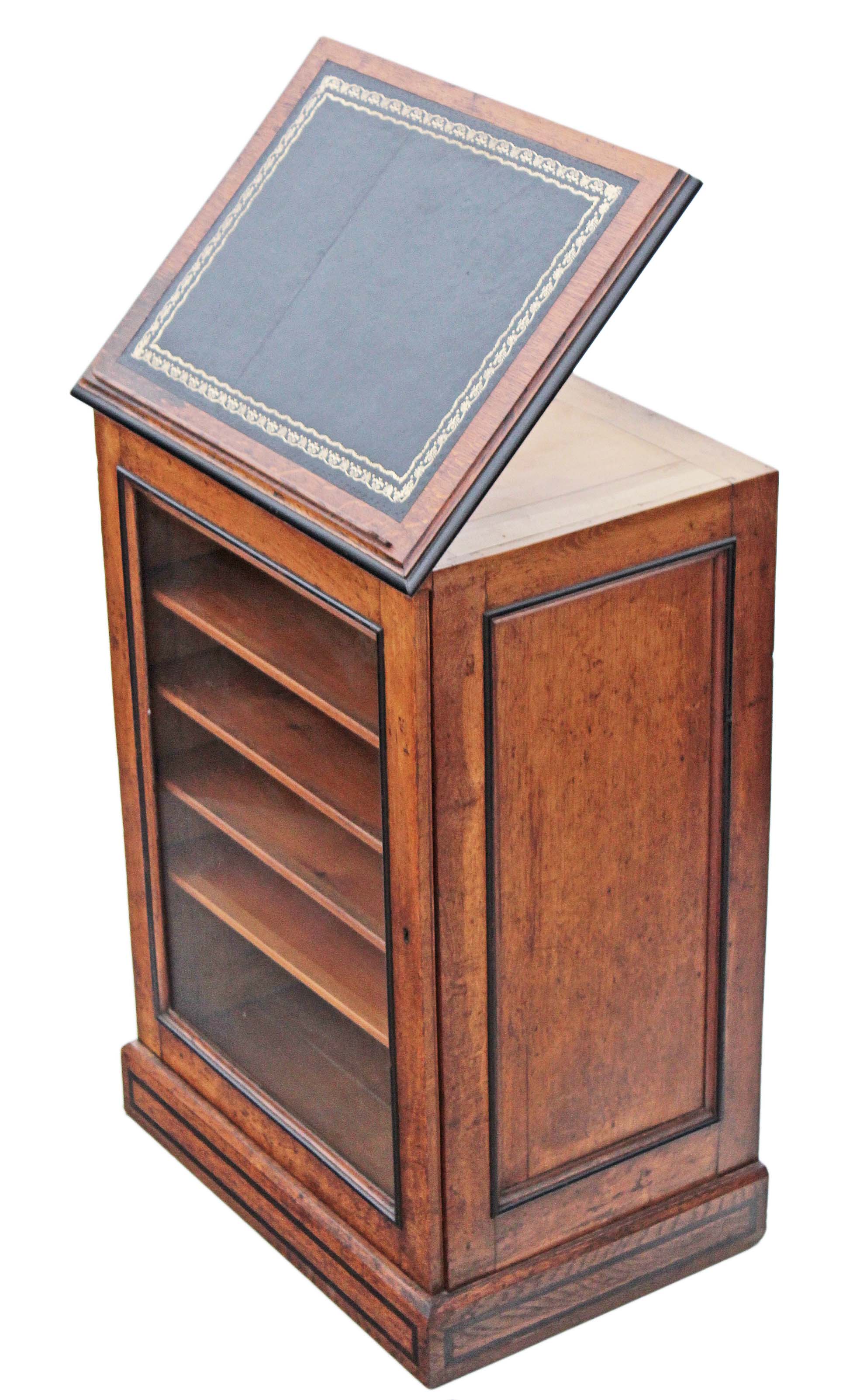 Antique Aesthetic Victorian Ash Oak Glazed Library Display Cabinet Lectern (1 of 1) Antique Aesthetic Victorian Ash Oak Glazed Library Display Cabinet Lectern (1 of 1)