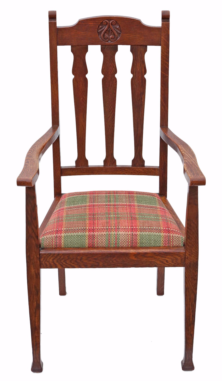 Oak Desk Arm Elbow Chair Art Nouveau (1 of 5)