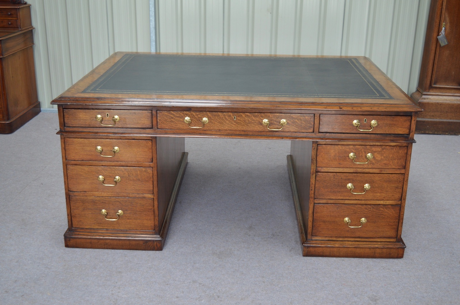 Large Victorian Antique Oak Partners Desk (1 of 1) Large Victorian Antique Oak Partners Desk (1 of 1)