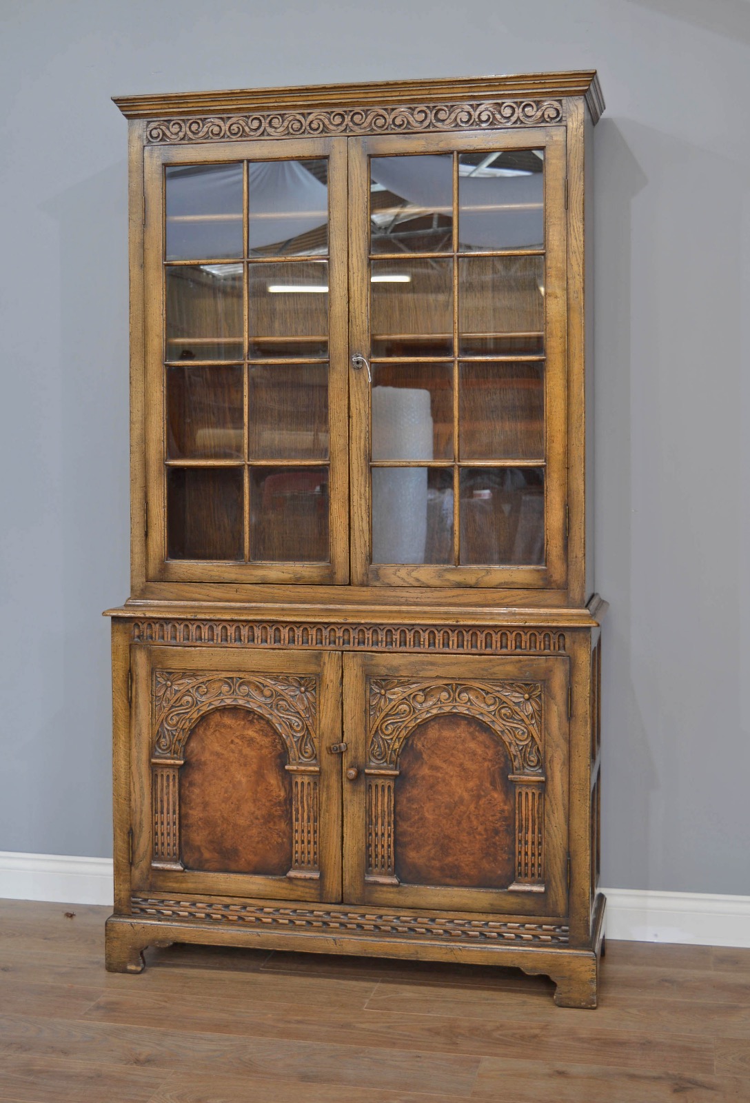 Carved Ipswich Oak Bookcase (1 of 1) Carved Ipswich Oak Bookcase (1 of 1)