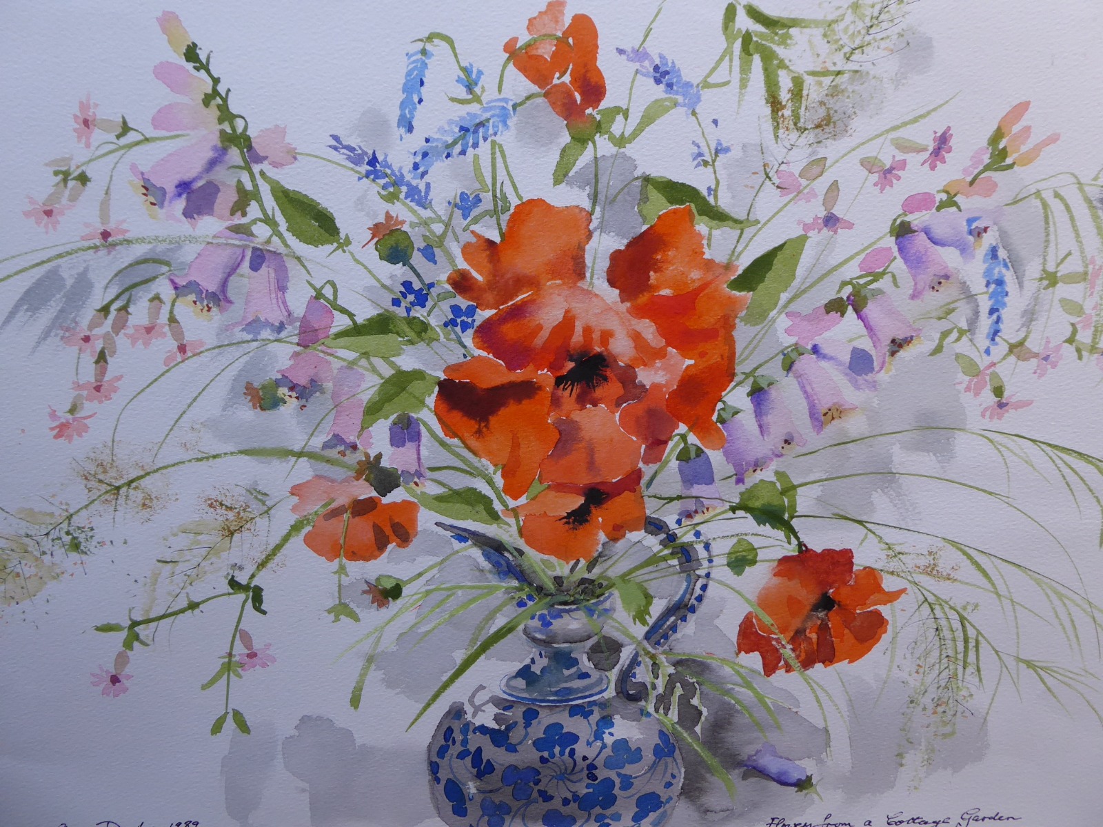 Watercolour Study of Spring Flowers Listed Artist H C Rooke (1 of 11)